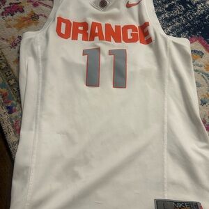 Nike Elite White and Orange Team Jersey